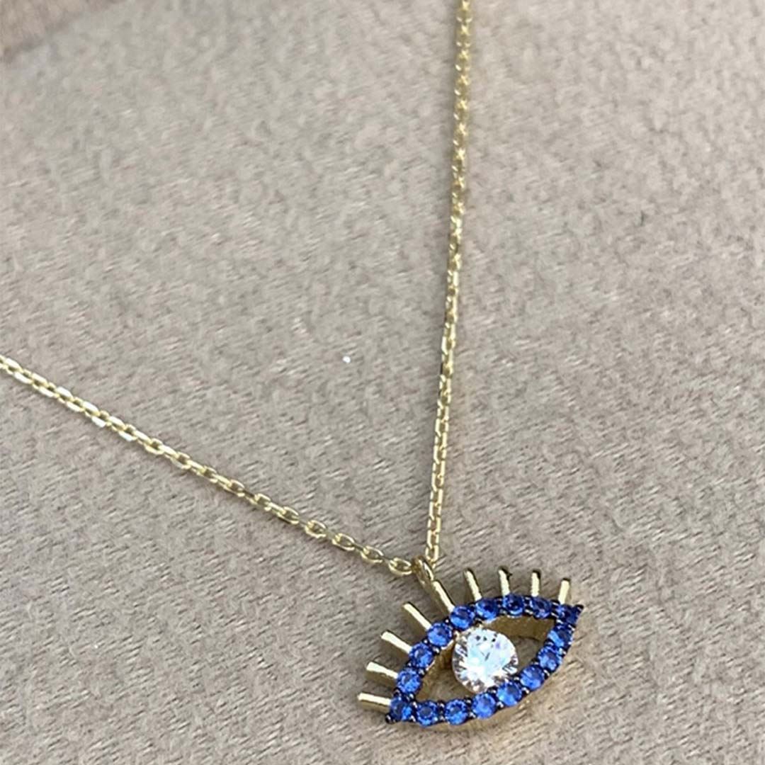 Taşlı Altın Kolye KL0190