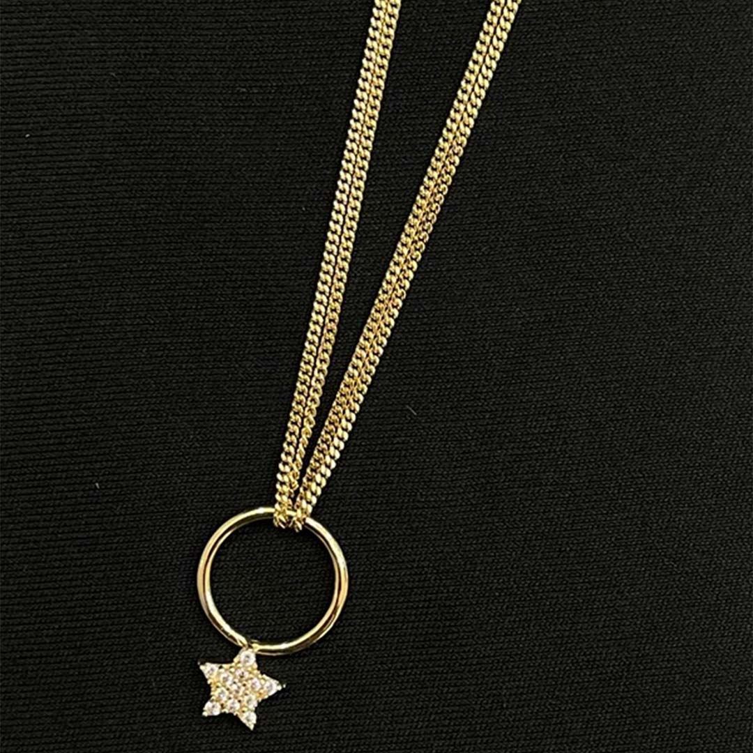 Halkalı Yıldız Kolye KL0221