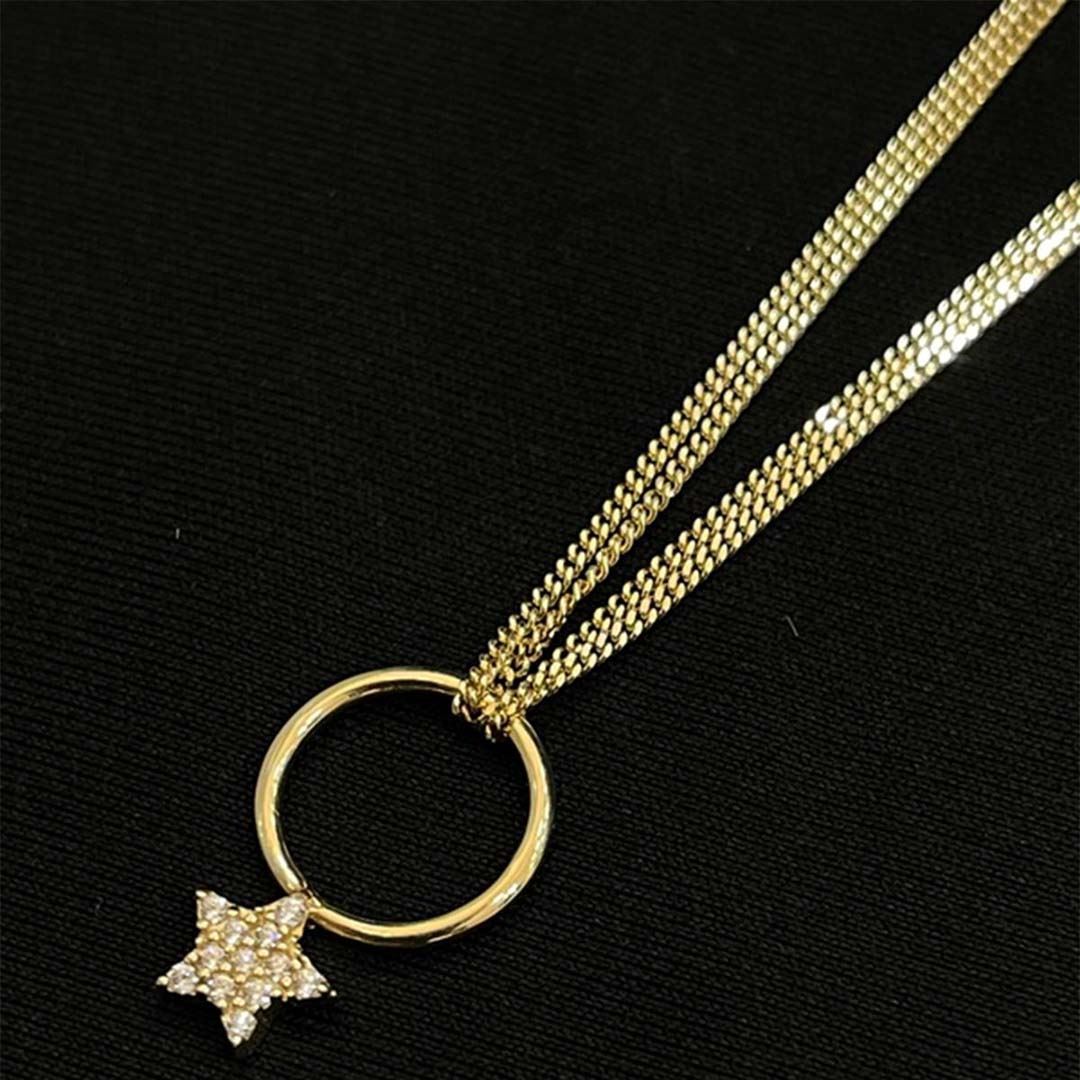 Halkalı Yıldız Kolye KL0221