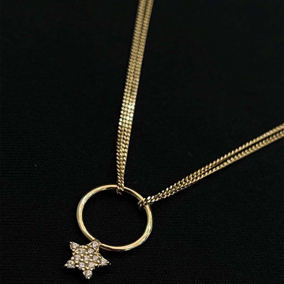 Halkalı Yıldız Kolye KL0221