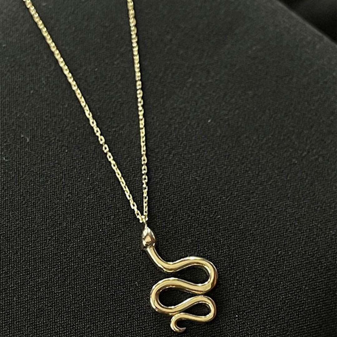 Yılan Motifli Tasarım Kolye KL0226