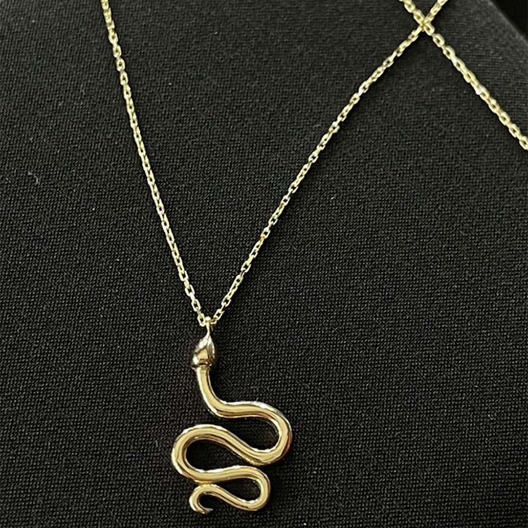 Yılan Motifli Tasarım Kolye KL0226