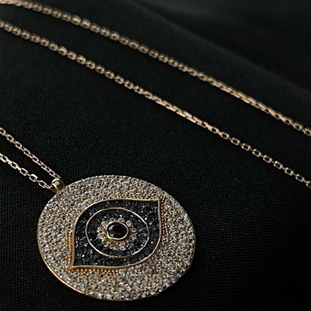 Mini Taşlı Göz Kolye KL0239