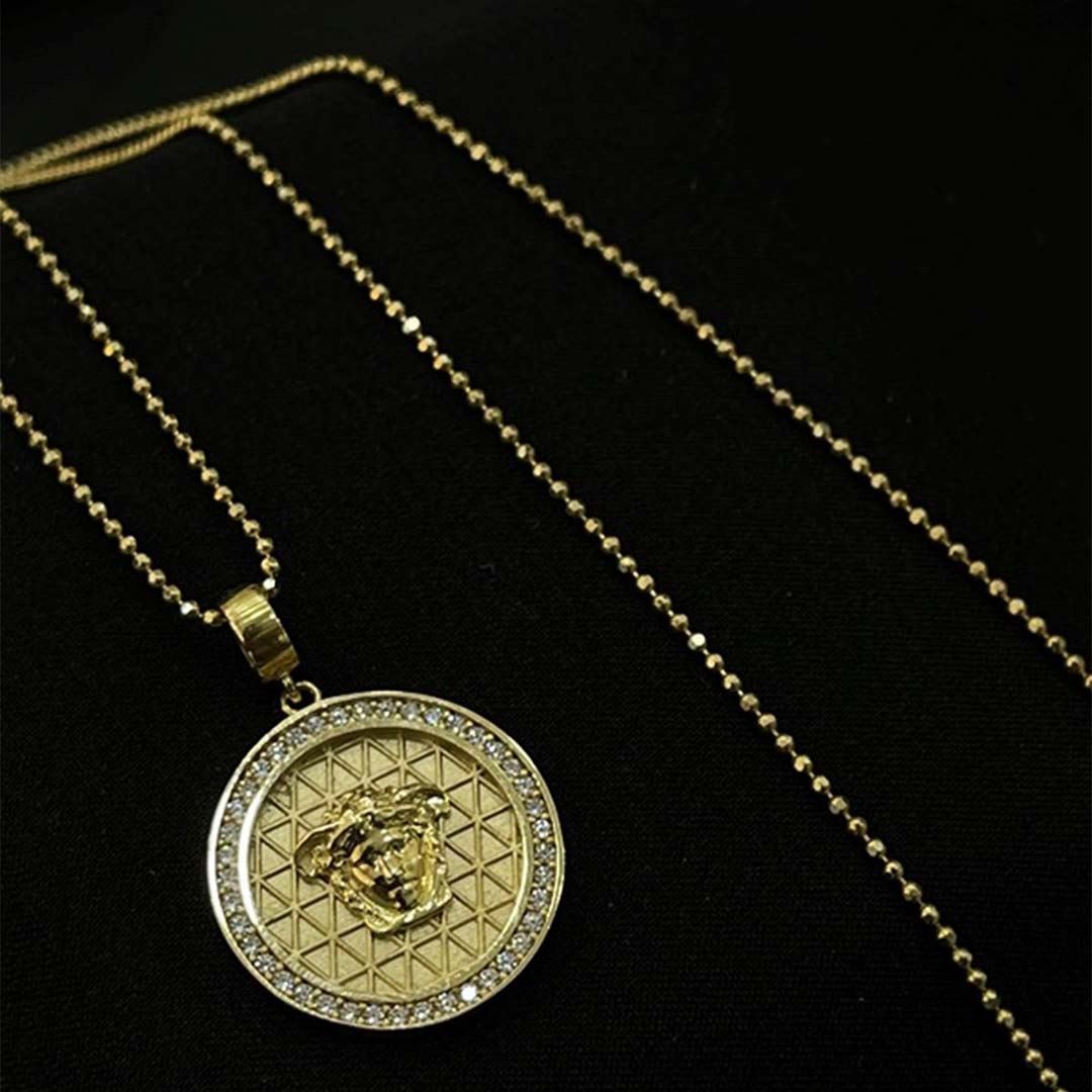 Figürlü Madalyon Kolye KL0249