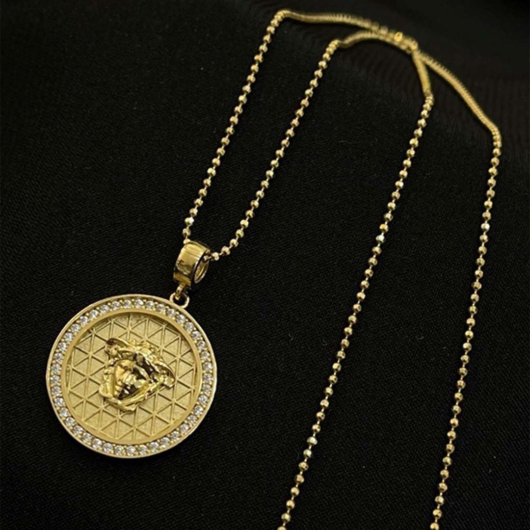 Figürlü Madalyon Kolye KL0249