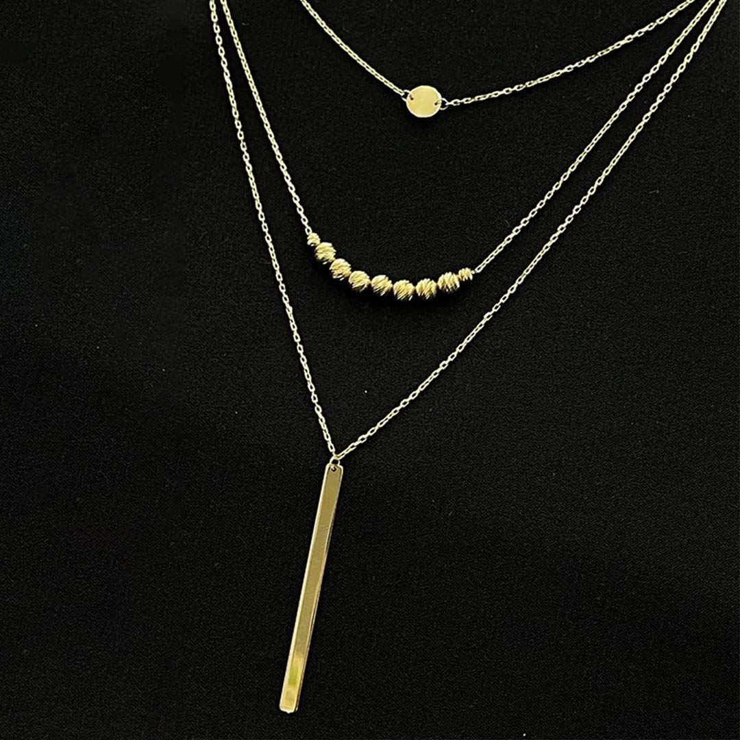 Üç  Sıra Tasarım Kolye KL0251