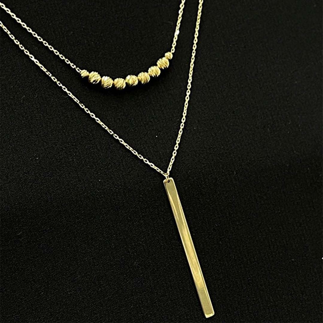 Üç  Sıra Tasarım Kolye KL0251