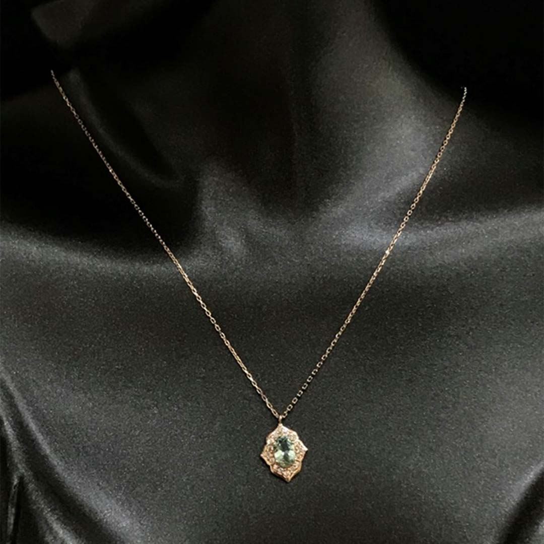 Mavi Taşlı Kolye KL0287