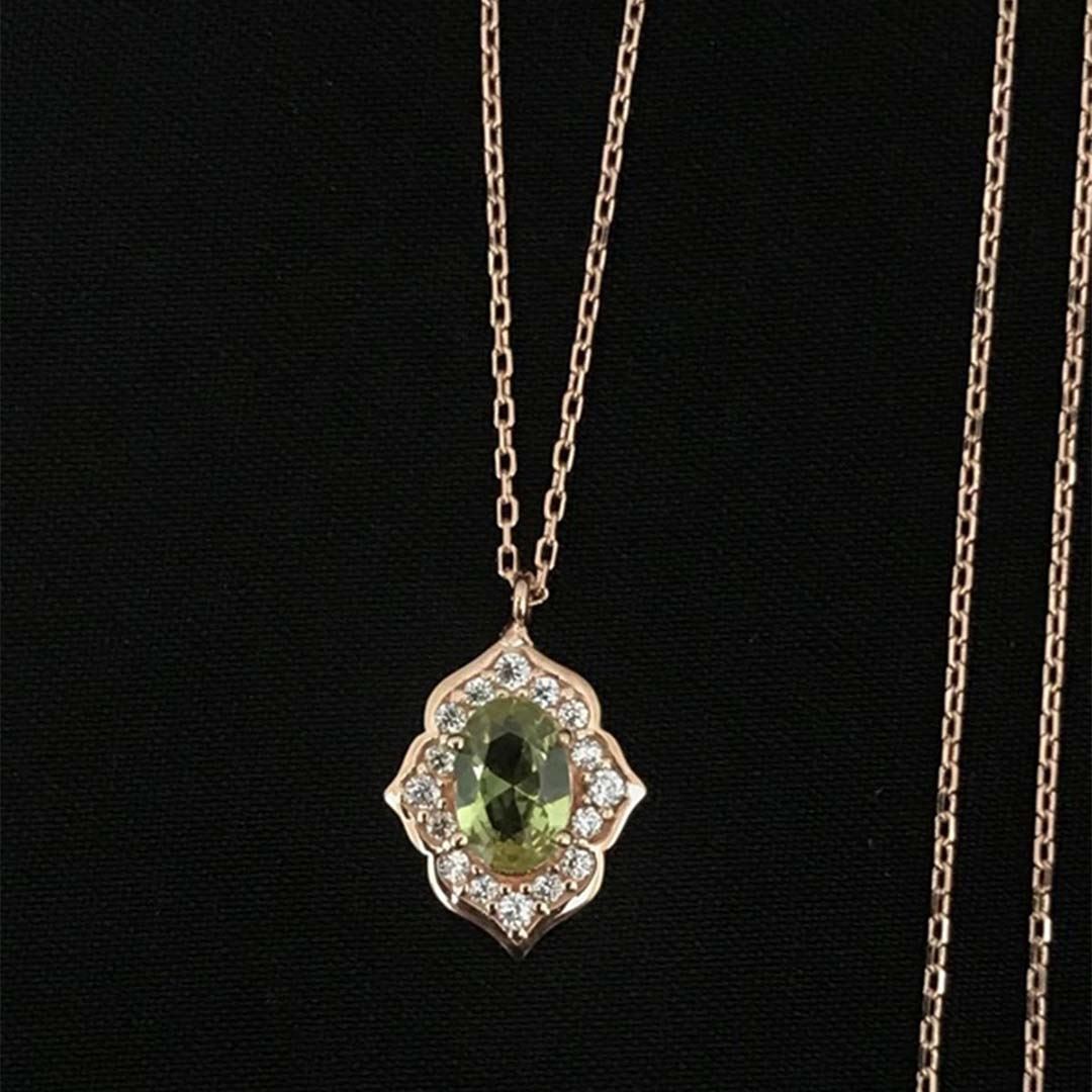 Sarı Taşlı Kolye KL0288