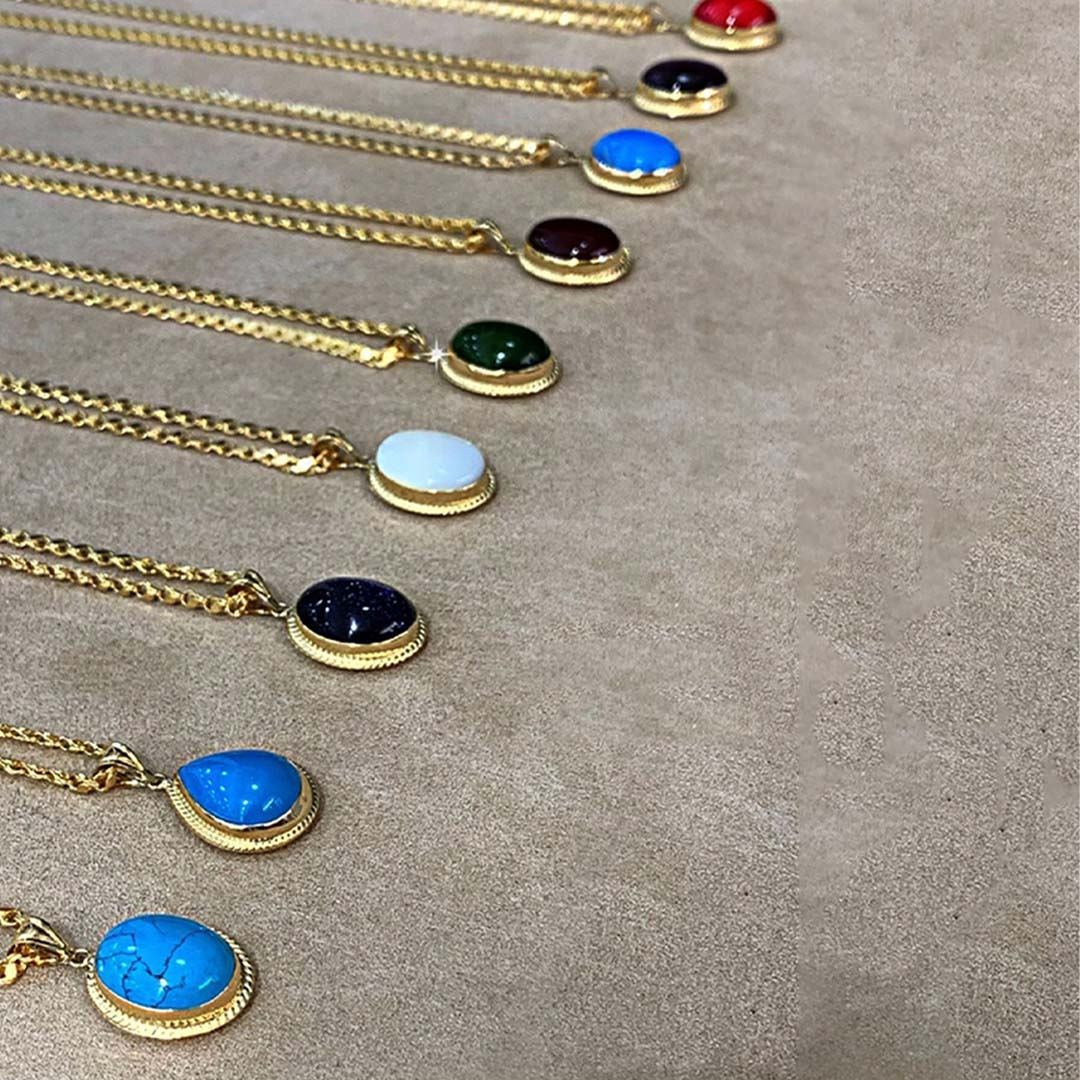 Renkli Taşlı Kolye Y00090