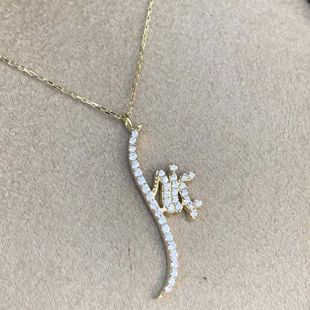 Yeşil Beyaz Taşlı Hiç Kolye Y00330