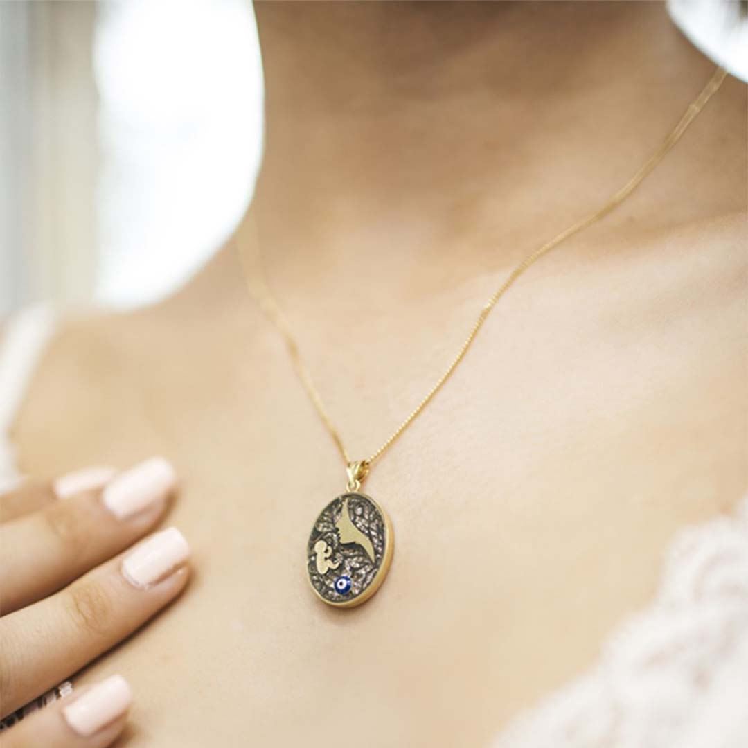 Anne Çocuk Kolyesi Y00494