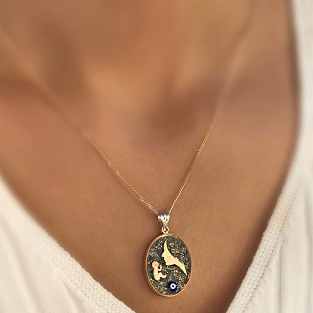 Anne Çocuk Kolyesi Y00494