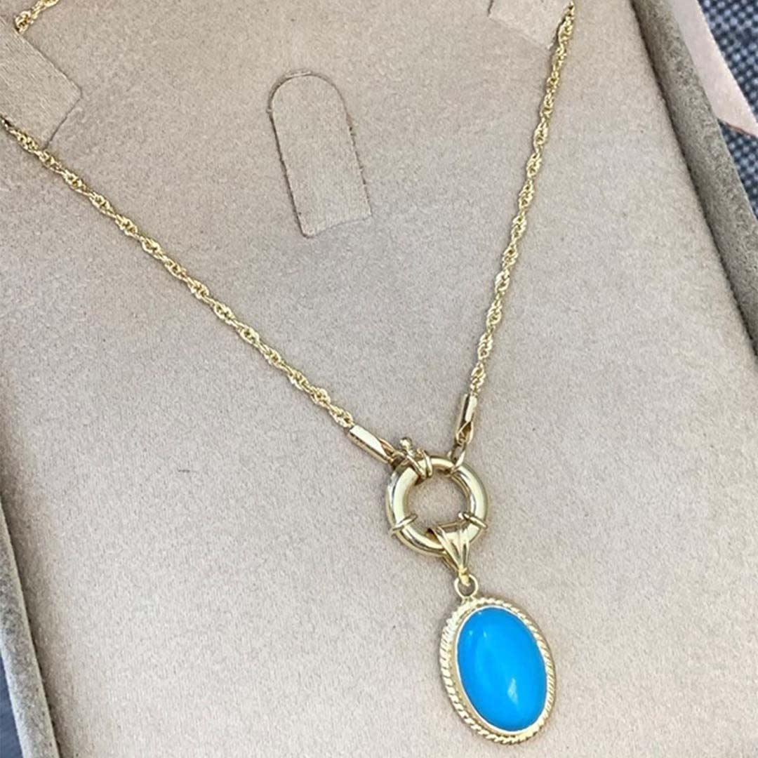 Firuze Taşlı Kolye Y00516