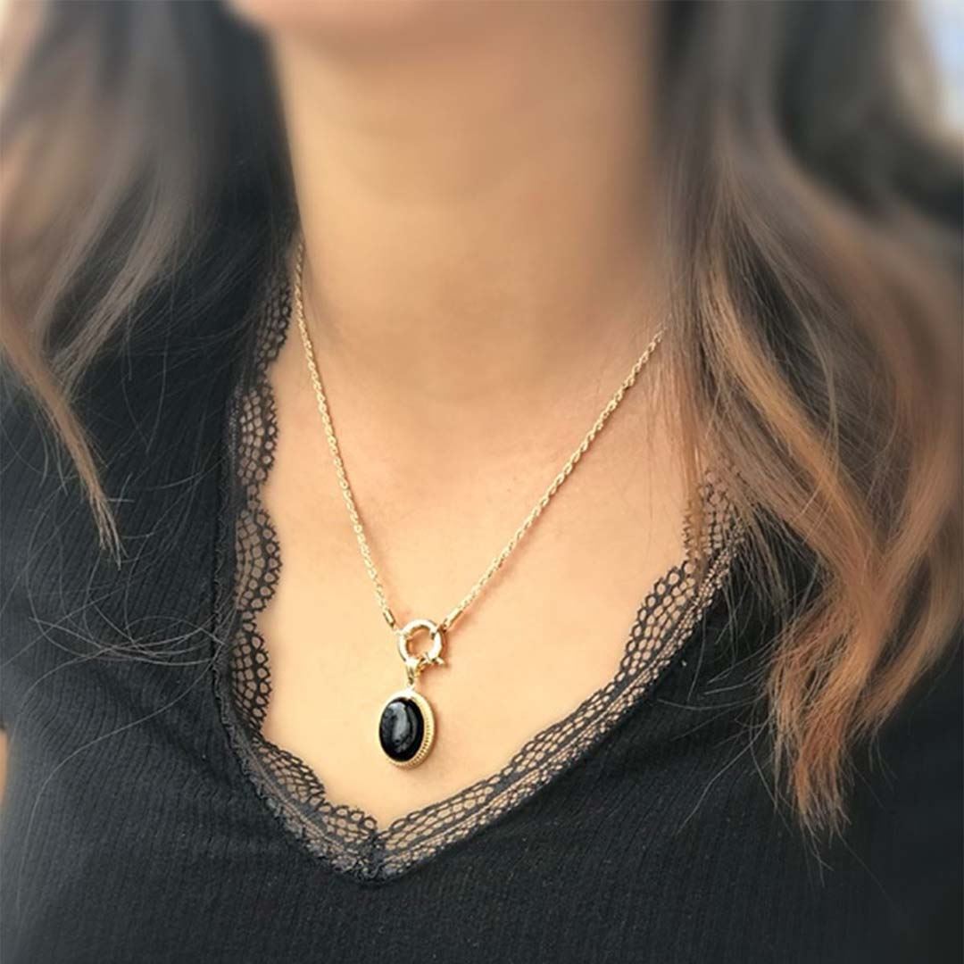 Onix Taşlı Kolye Y00517