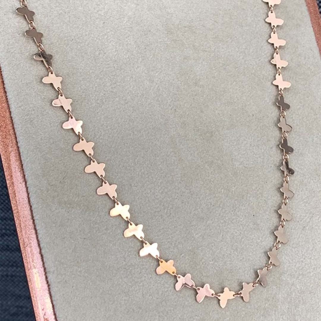 Uzun Zincir Kelebek Kolye Y00531