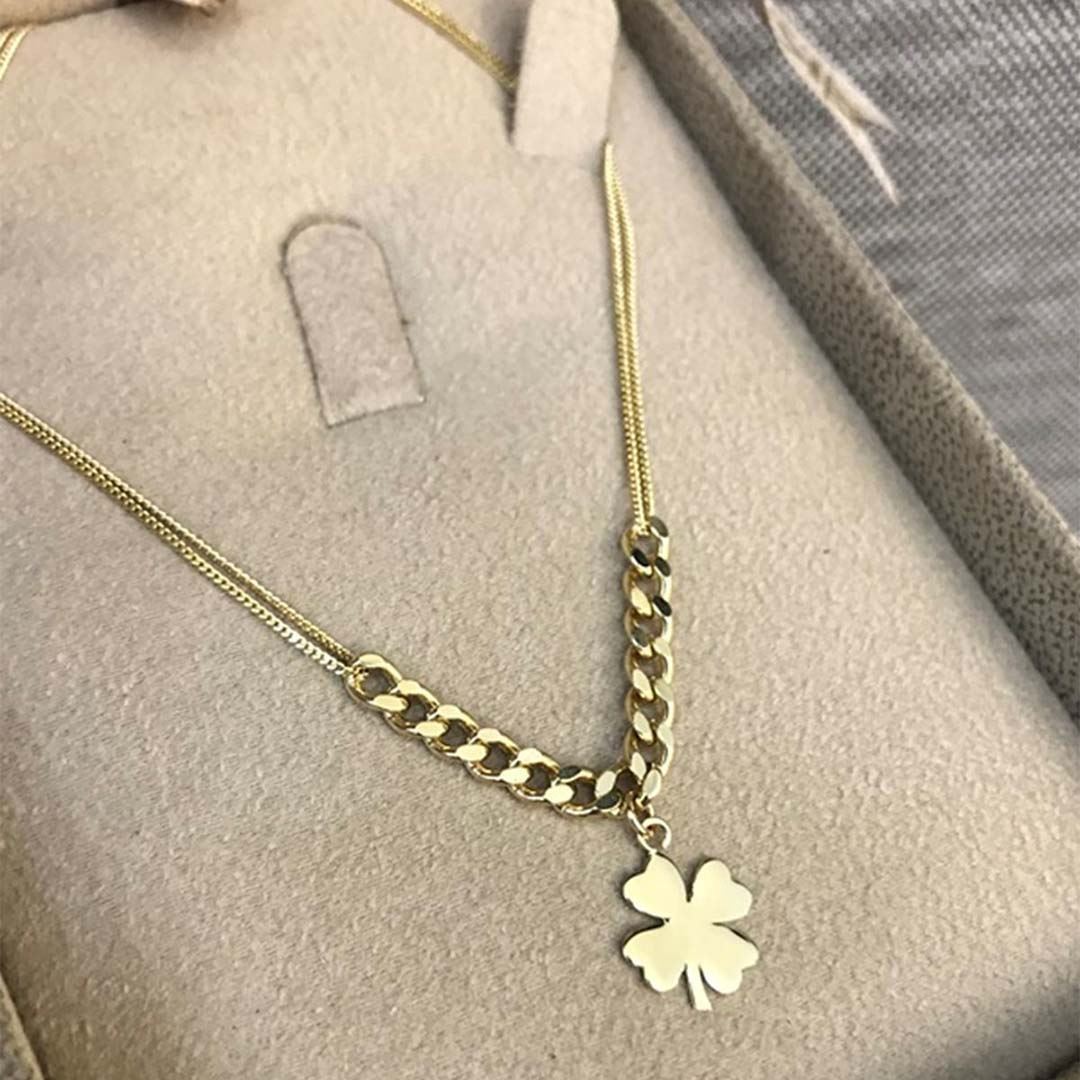 Zincirli Yonca Kolye Y00689