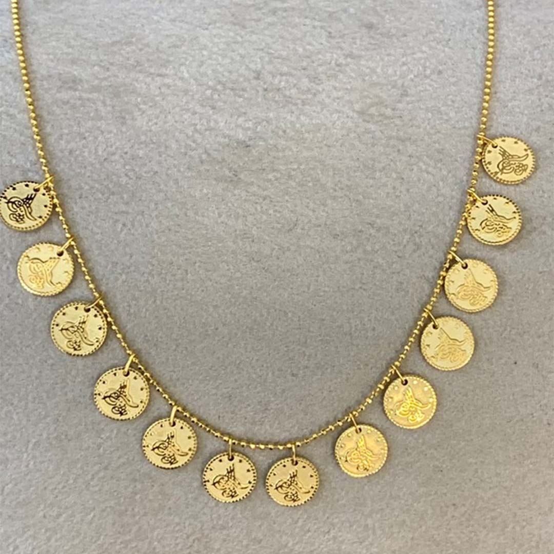 Tuğralı Pul Kolye Y00875