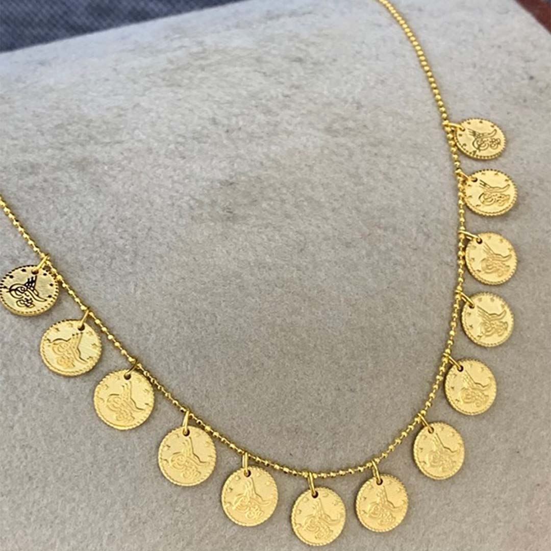 Tuğralı Pul Kolye Y00875