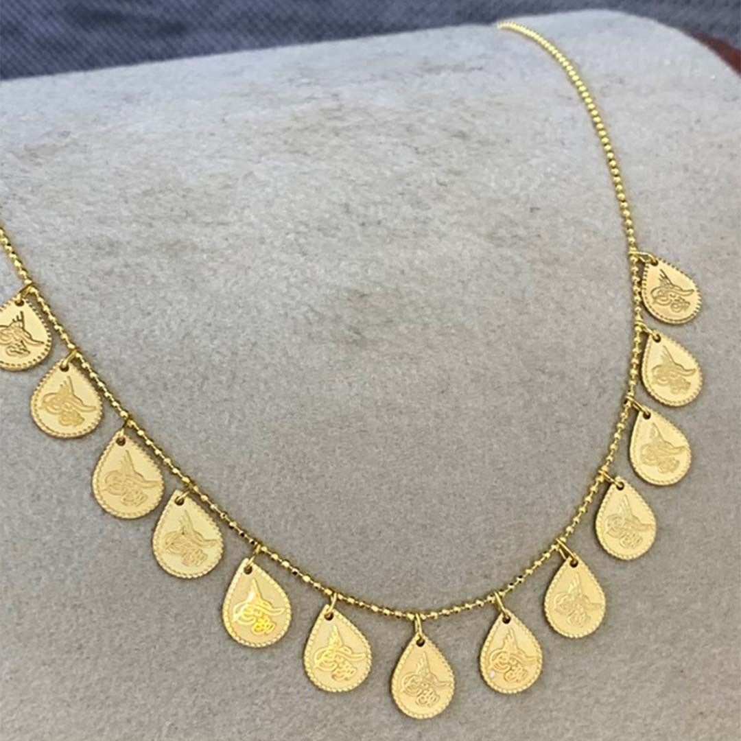 Tuğralı Pul Kolye Y00876