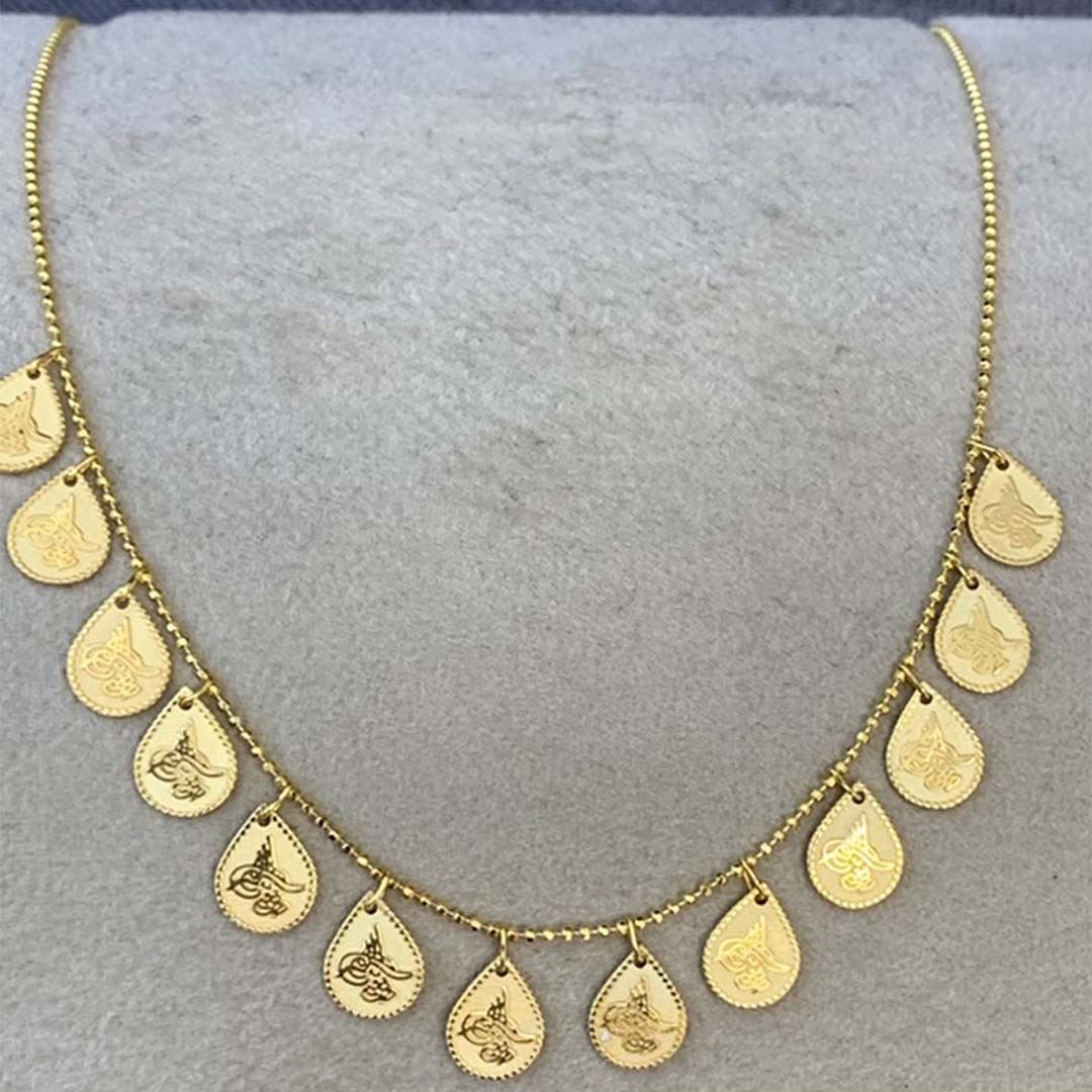 Tuğralı Pul Kolye Y00876