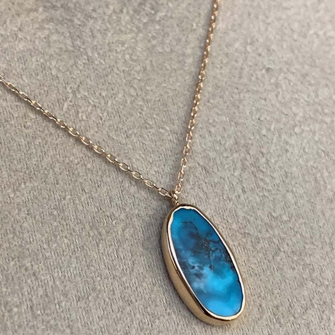 Firuze Taşlı Kolye Y00912