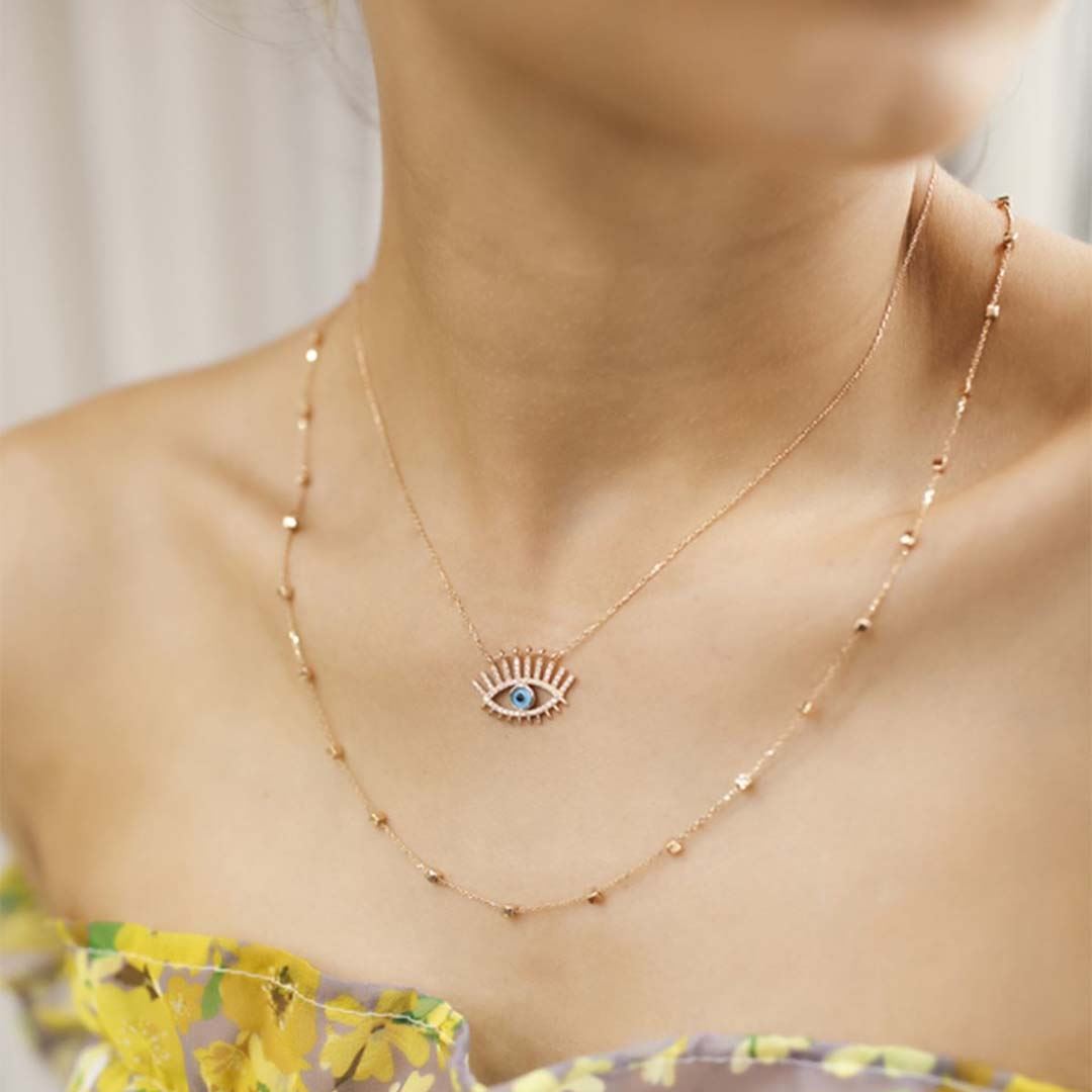 Taşlı Göz Kolye Y01031