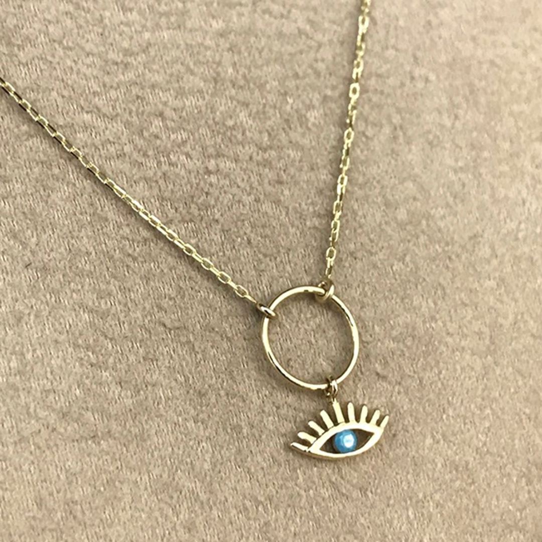 Göz Altın Kolye Y00505