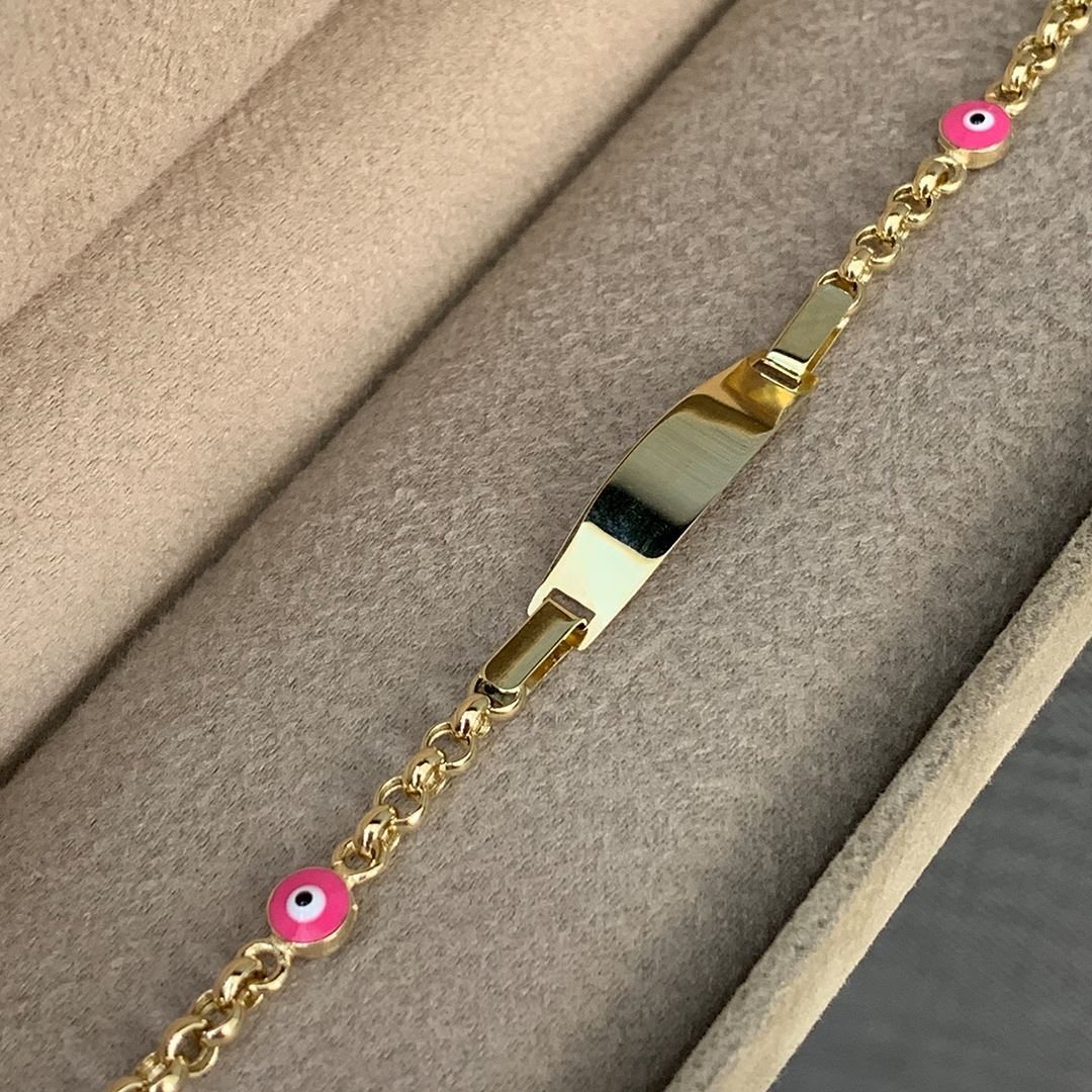 İsim Yazılan Çocuk Altın Bileklik Ç00059