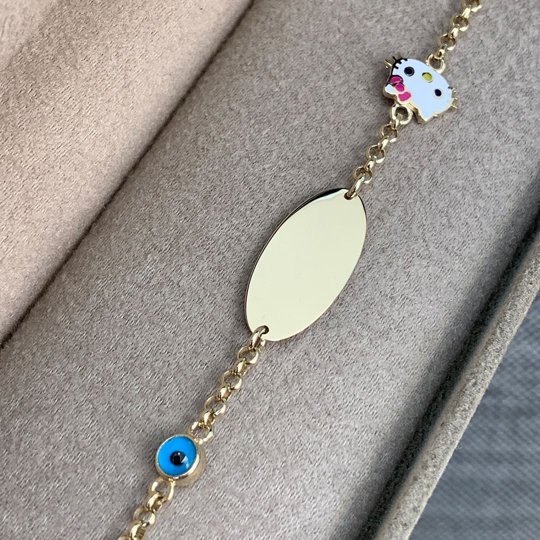 İsim Yazılan Çocuk Altın Bileklik Ç00065