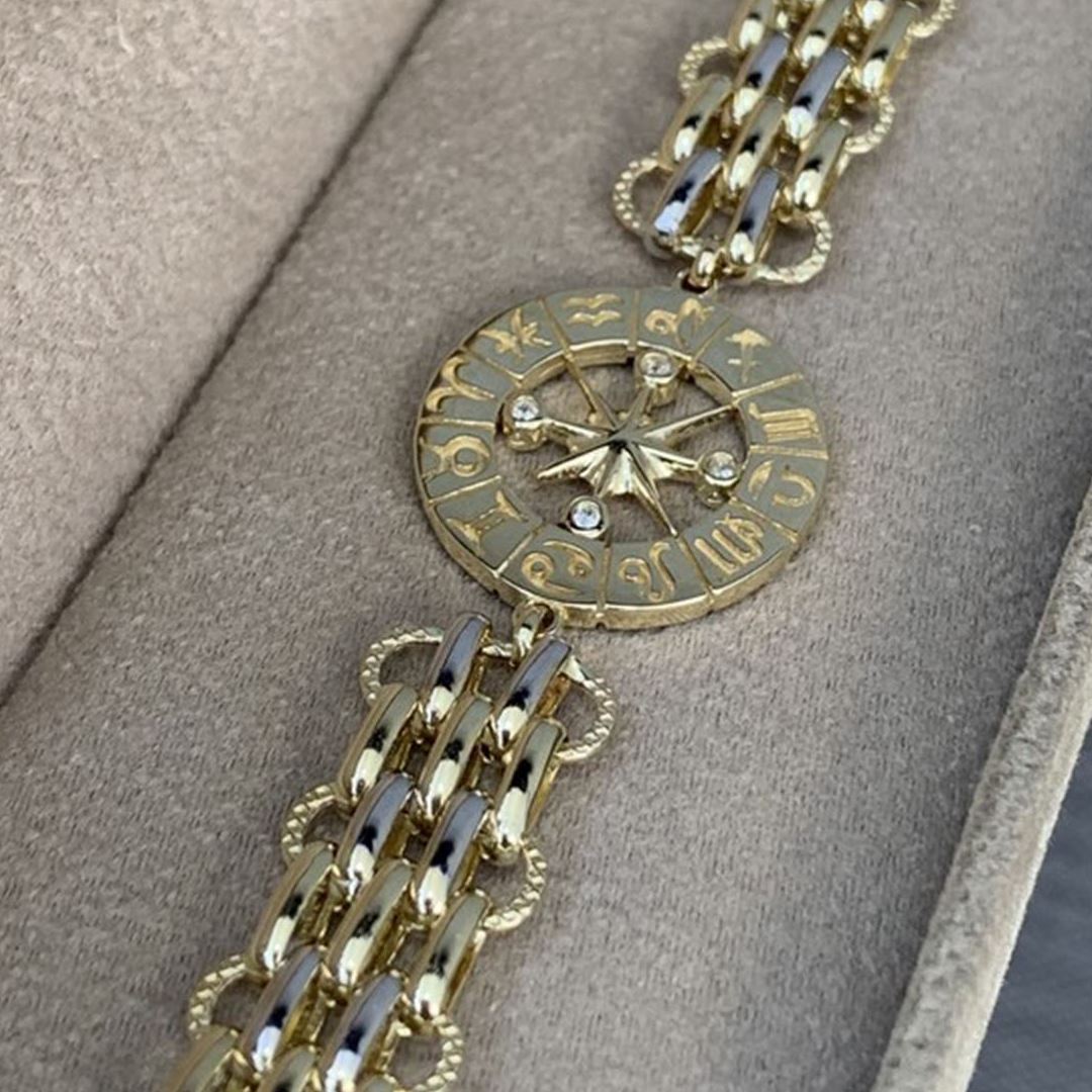 Dorika Toplu Renkli Altın Bileklik Y00304