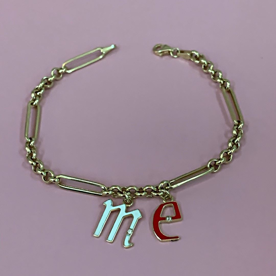 Mineli Harf Bileklik GK014