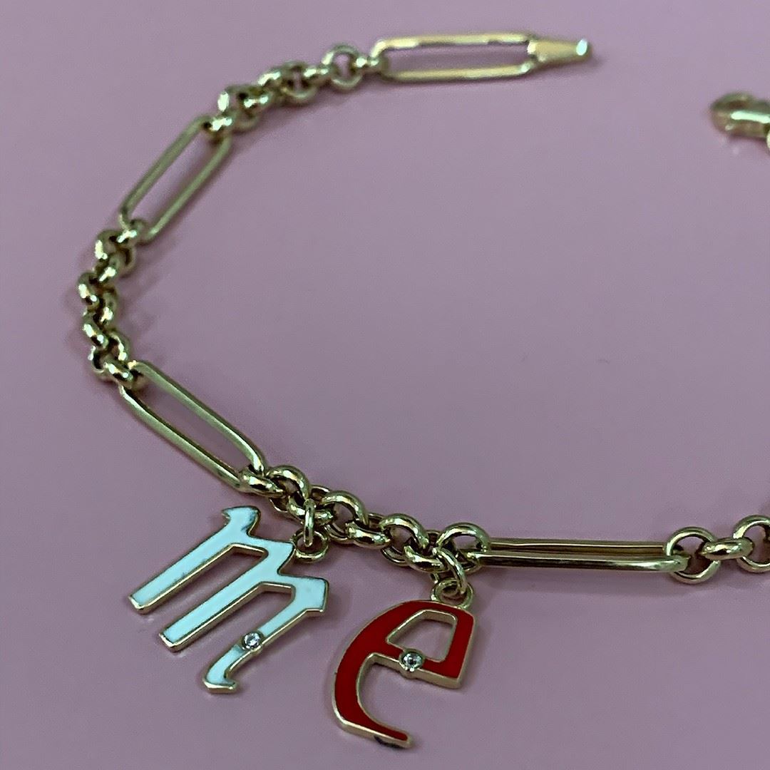 Mineli Harf Bileklik GK014