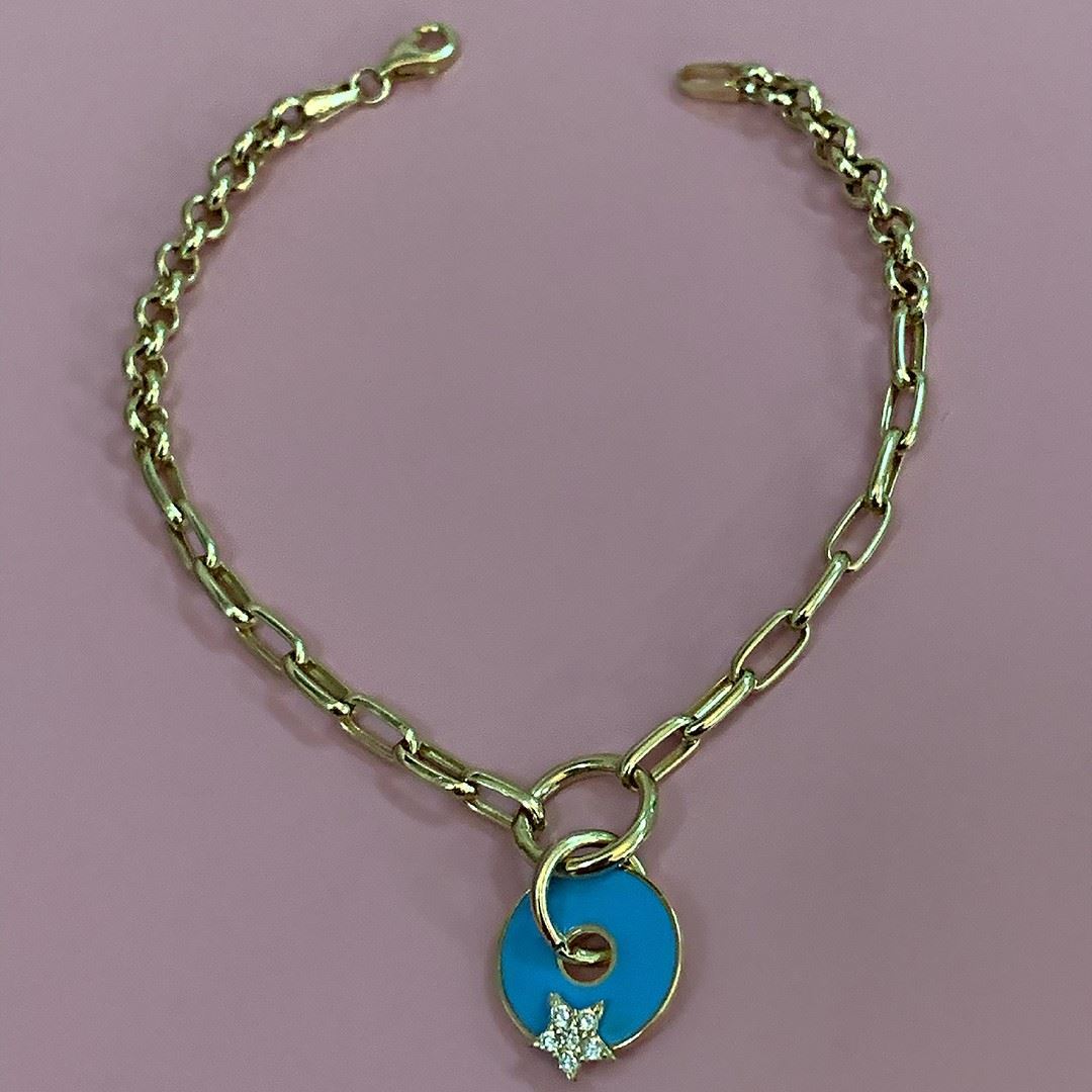 Mavi Mineli Yıldız Bileklik GK019