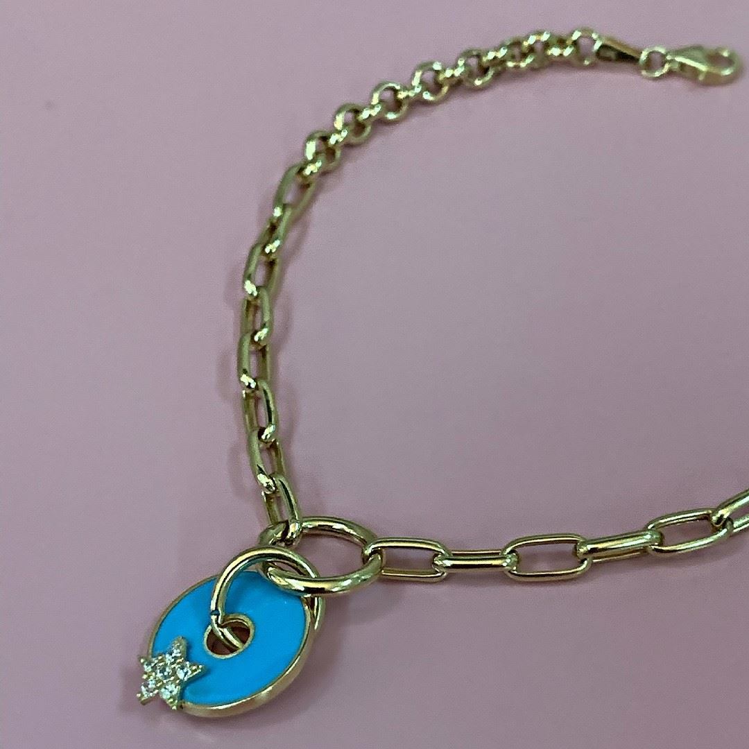 Mavi Mineli Yıldız Bileklik GK019