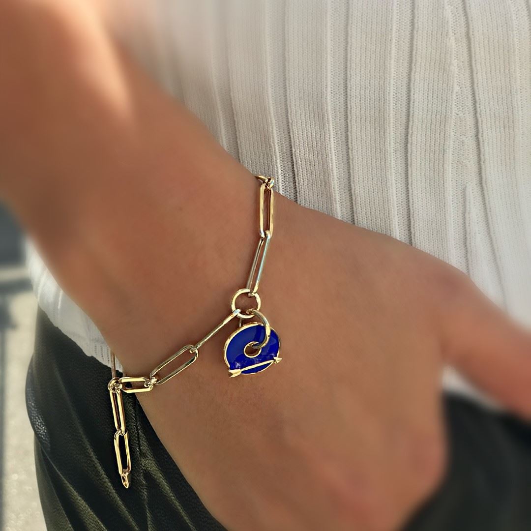 Lacivert Mineli Hedef Bileklik GK020