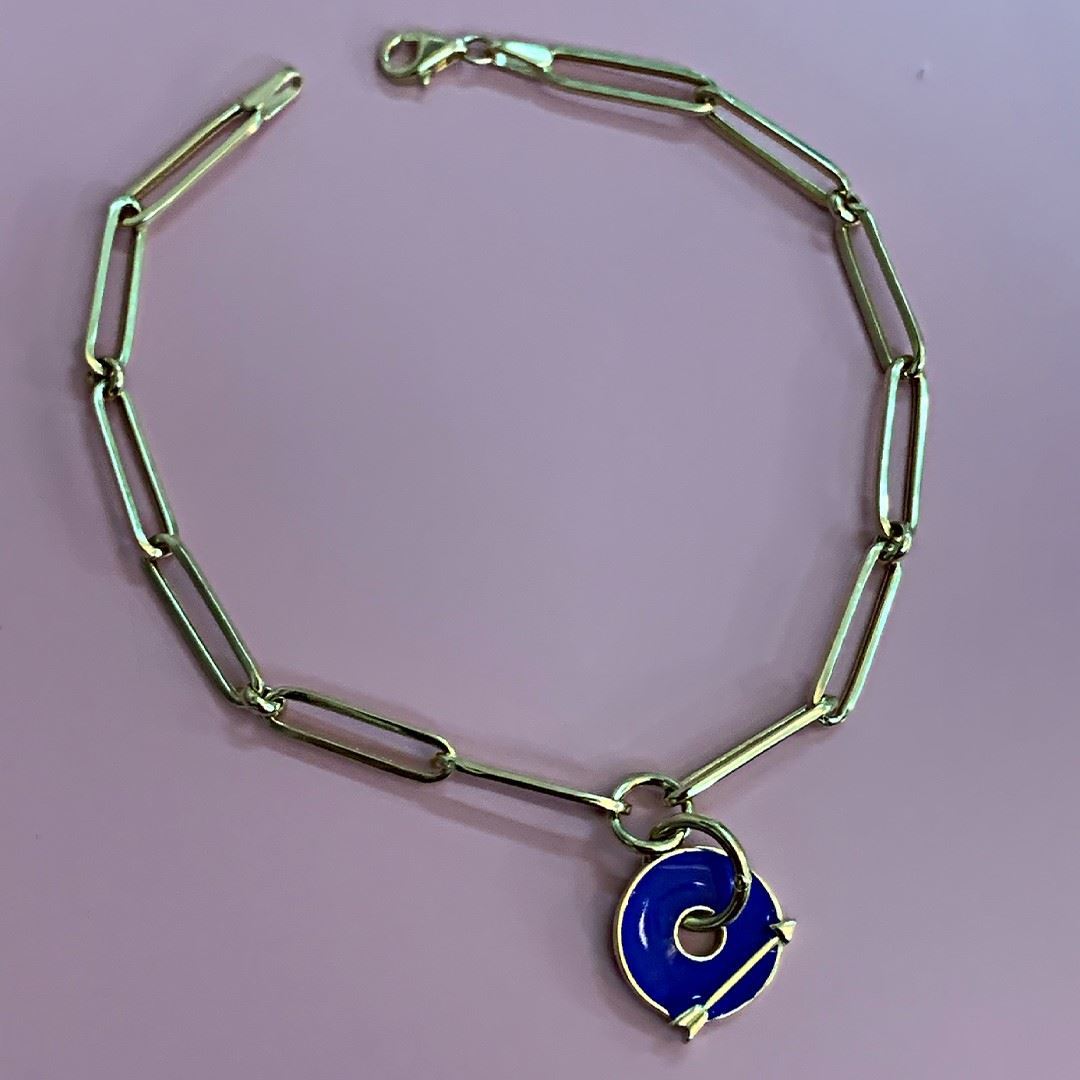 Lacivert Mineli Hedef Bileklik GK020