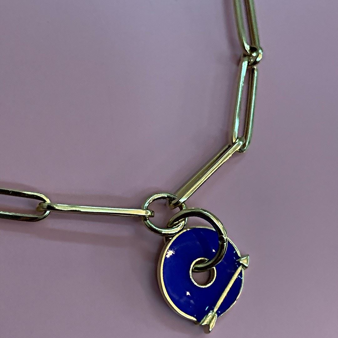 Lacivert Mineli Hedef Bileklik GK020