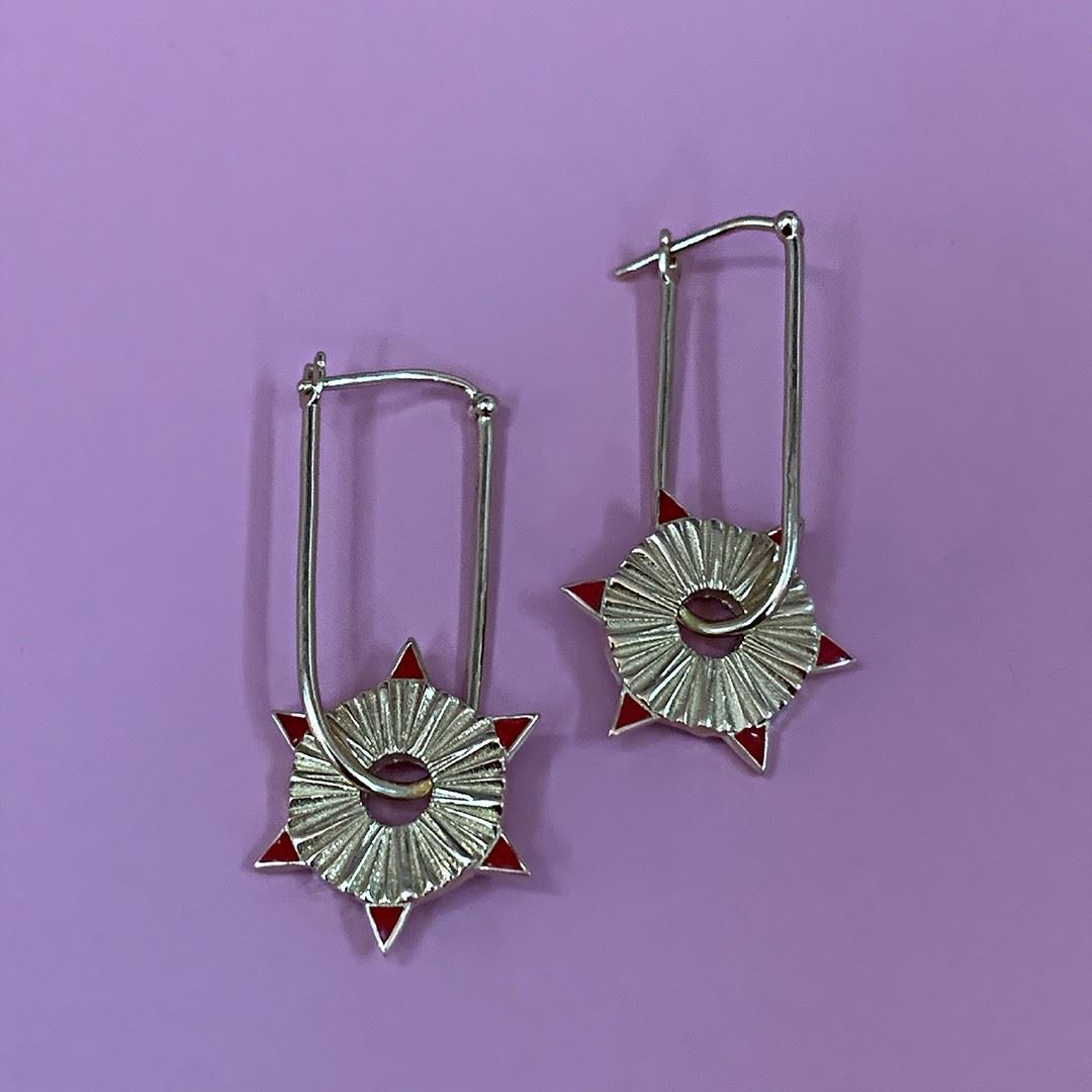 Mineli Güneş Küpe GK030