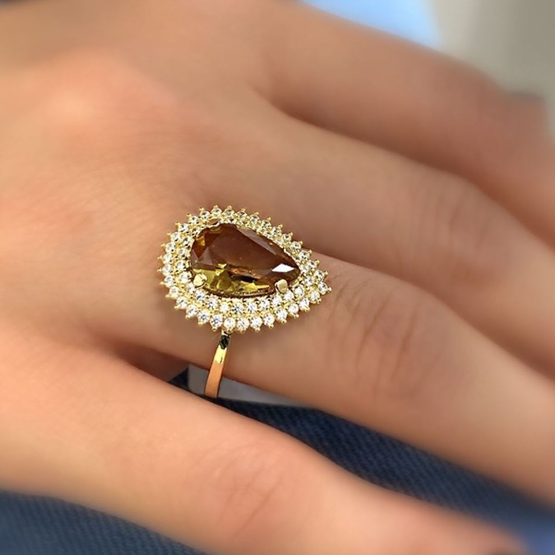 Zultanit Taşli Altin Yüzük Y00771