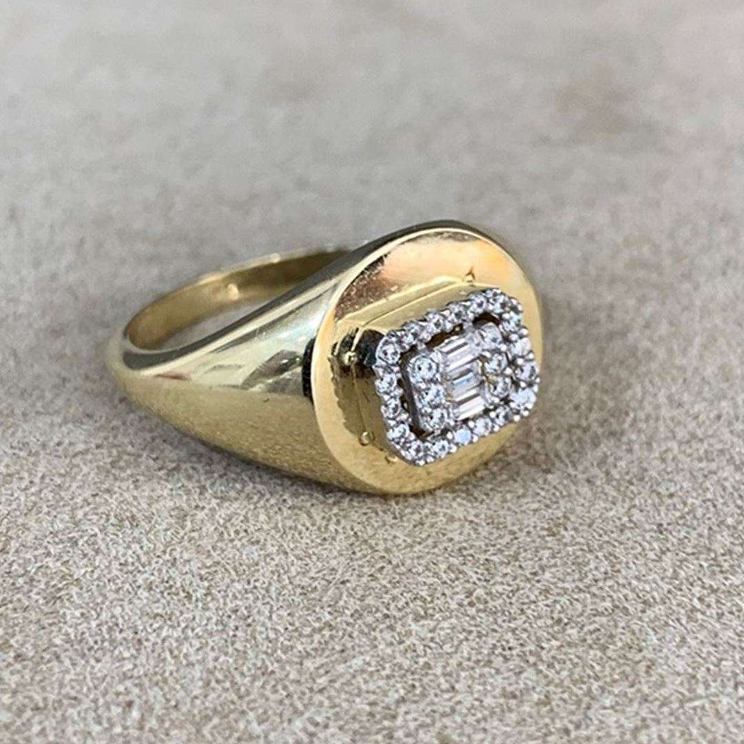 Baget Taşlı Şövalye Yüzük Y00884