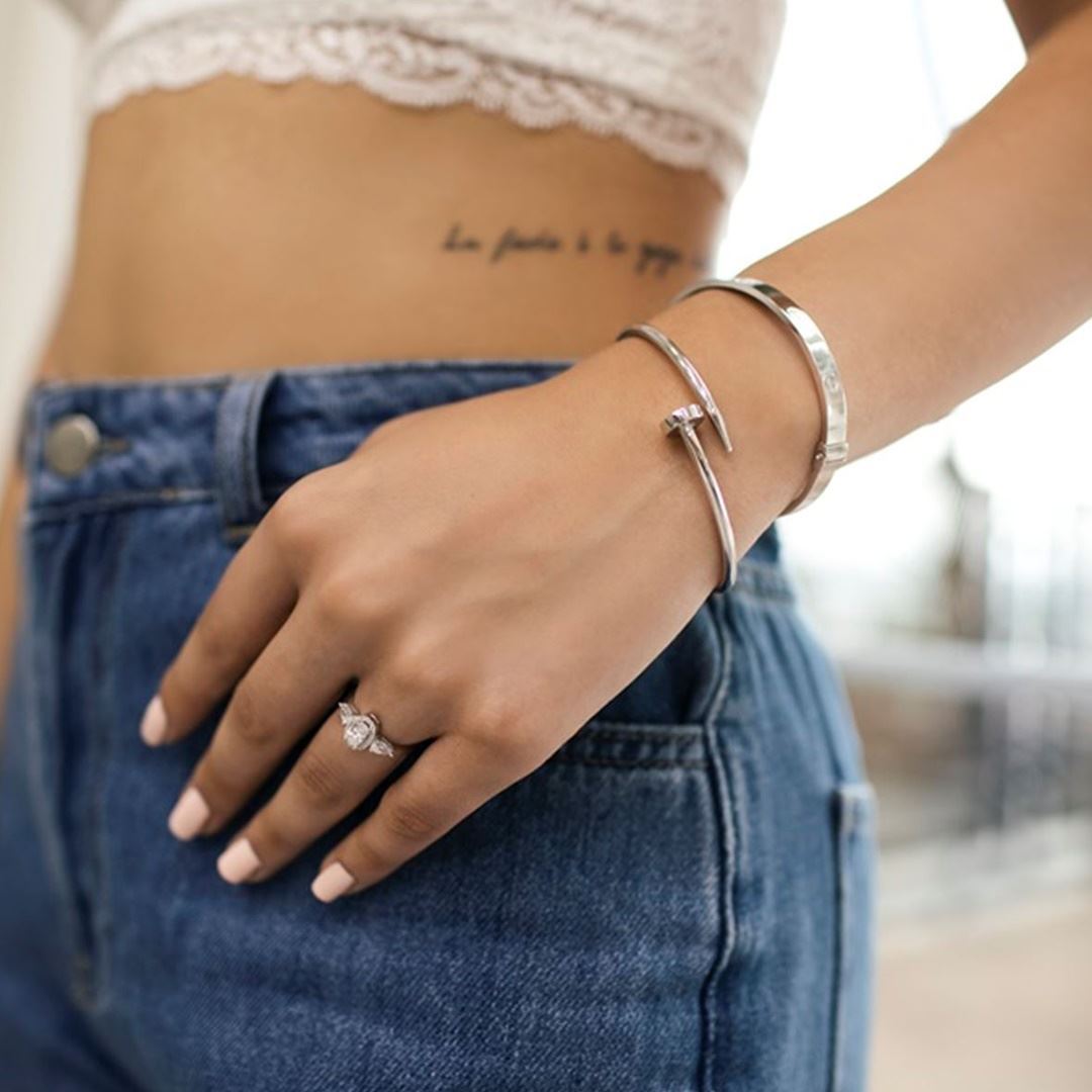 Kanat Detaylı Baget Yüzük Y01027