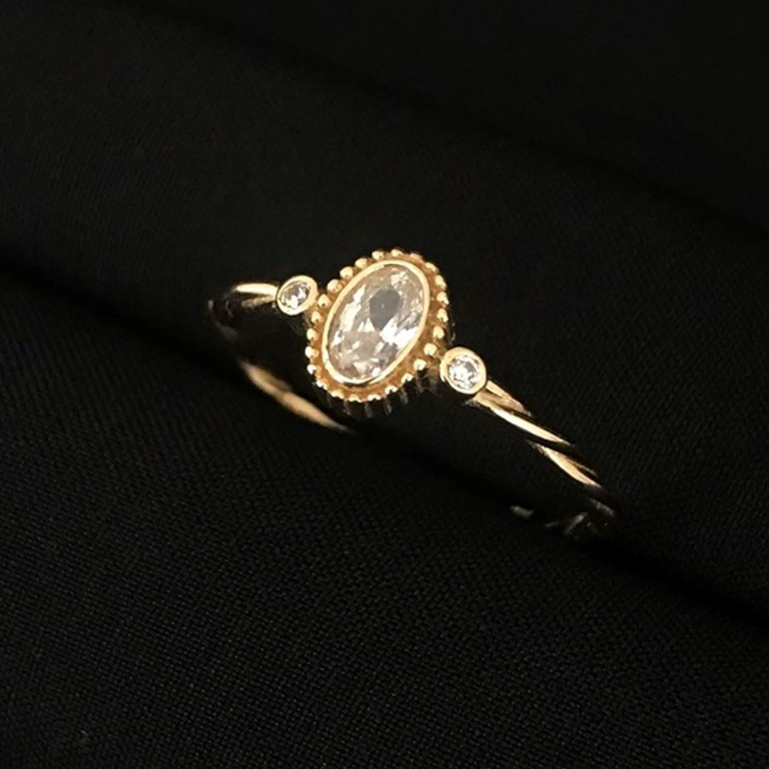 Taş Detaylı Örgü Yüzük YZ55153