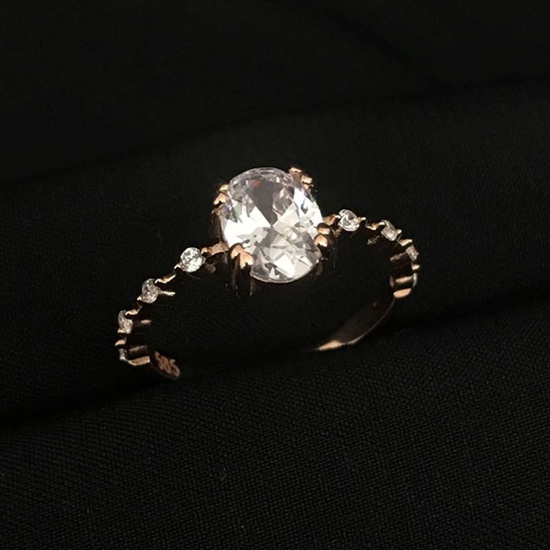 Elips Taş Tamtur Yüzük YZ55155