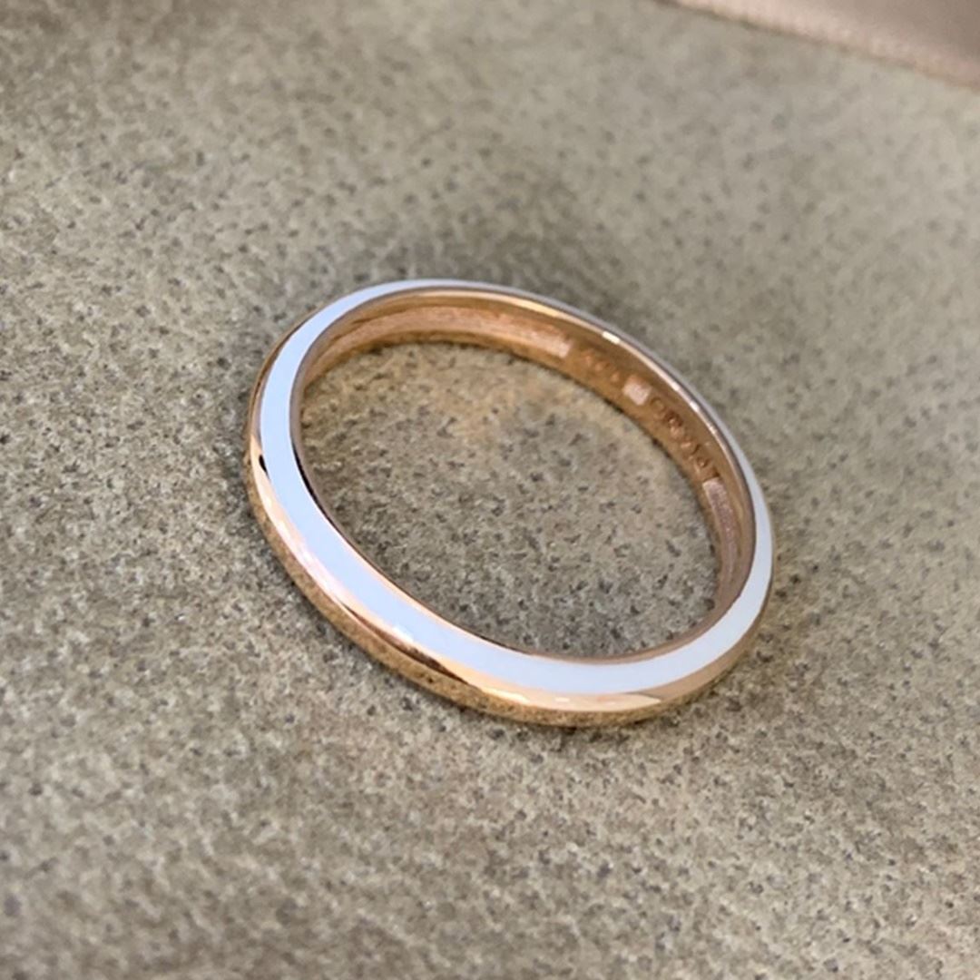 Beyaz Mineli Altın Yüzük Y00613