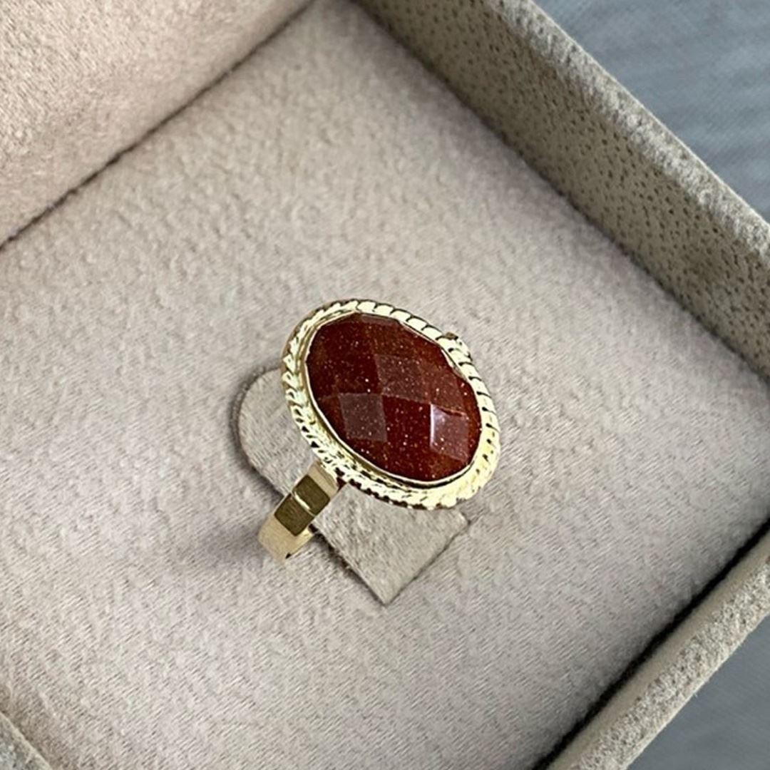 Akik Altın Yüzük YZ0078