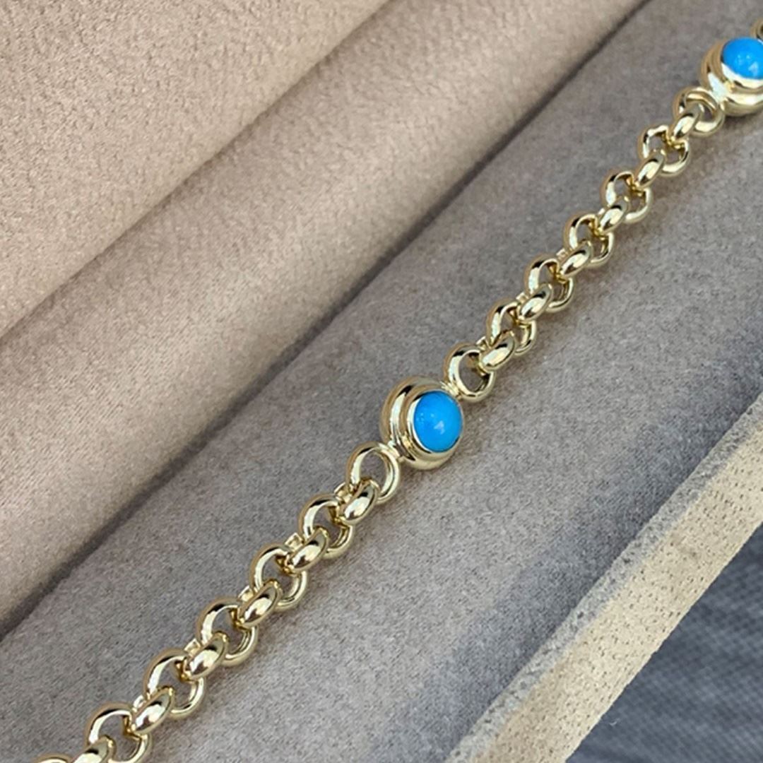 Üç Mavi Boncuklu Bileklik BL0003