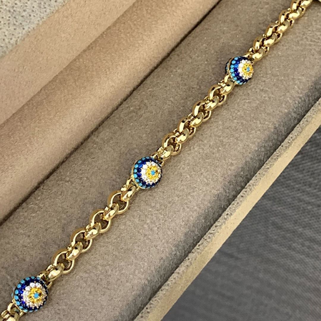 Dört Taşlı Göz Boncuk Bileklik BL0006