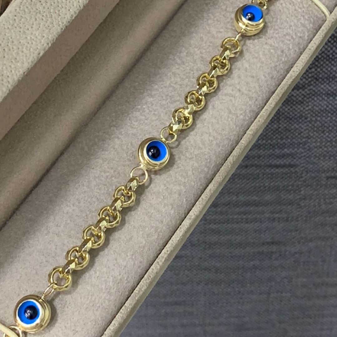 Lazerli Altın Gözlü Bileklik Y00020