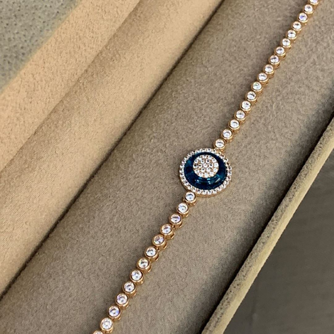 Mavi Boncuklu Taşlı Bileklik Y00022